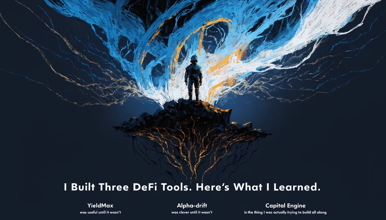 Illustration — I Built Three DeFi Tools. Here's What I Learned.